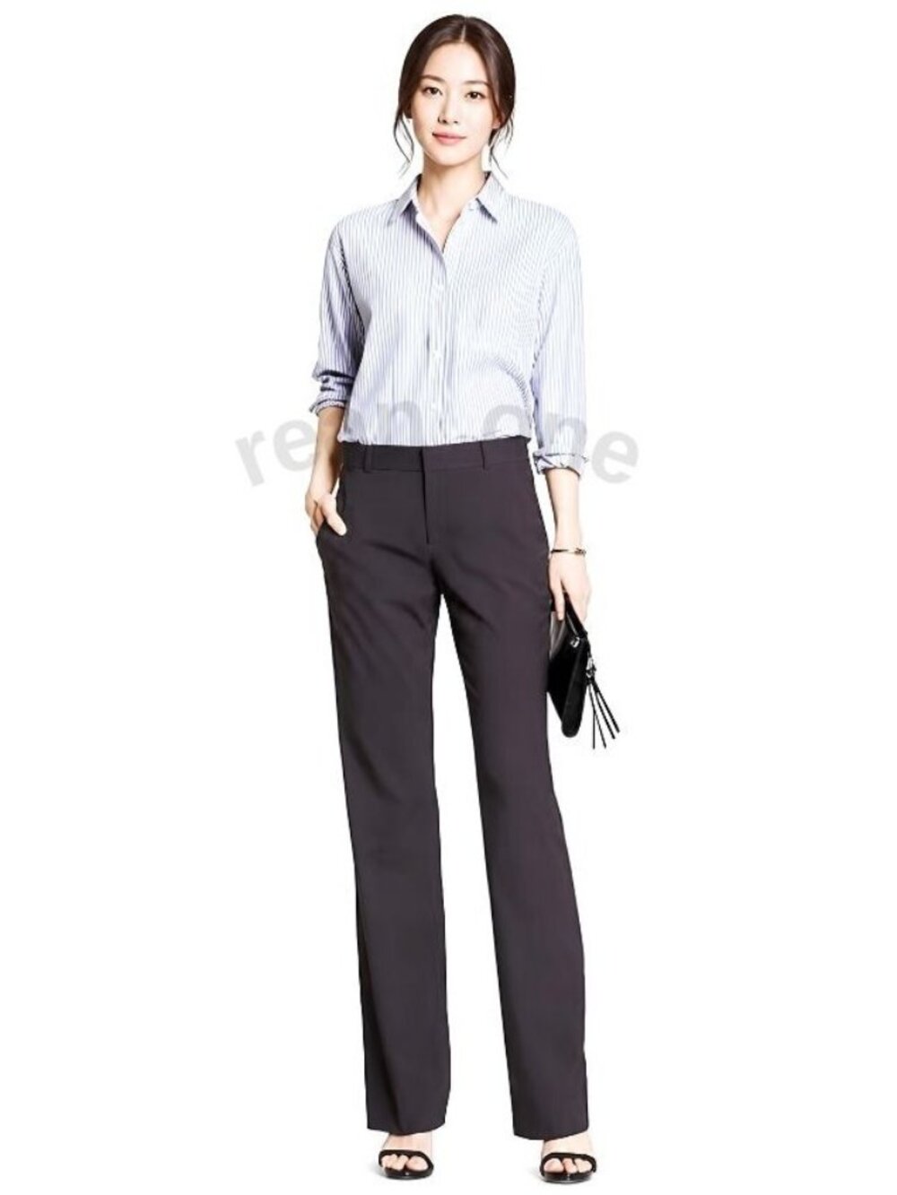 Banana Republic Women's Gray Jackson Fit Wool-Blend Flared Dress Pants Size 2